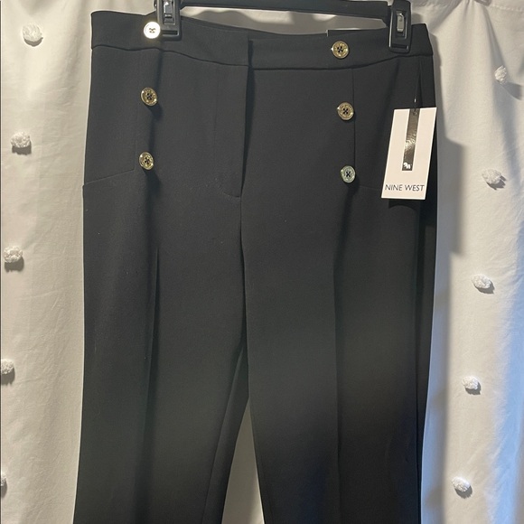 Nine West Black Pants with Gold Accents - Picture 1 of 7